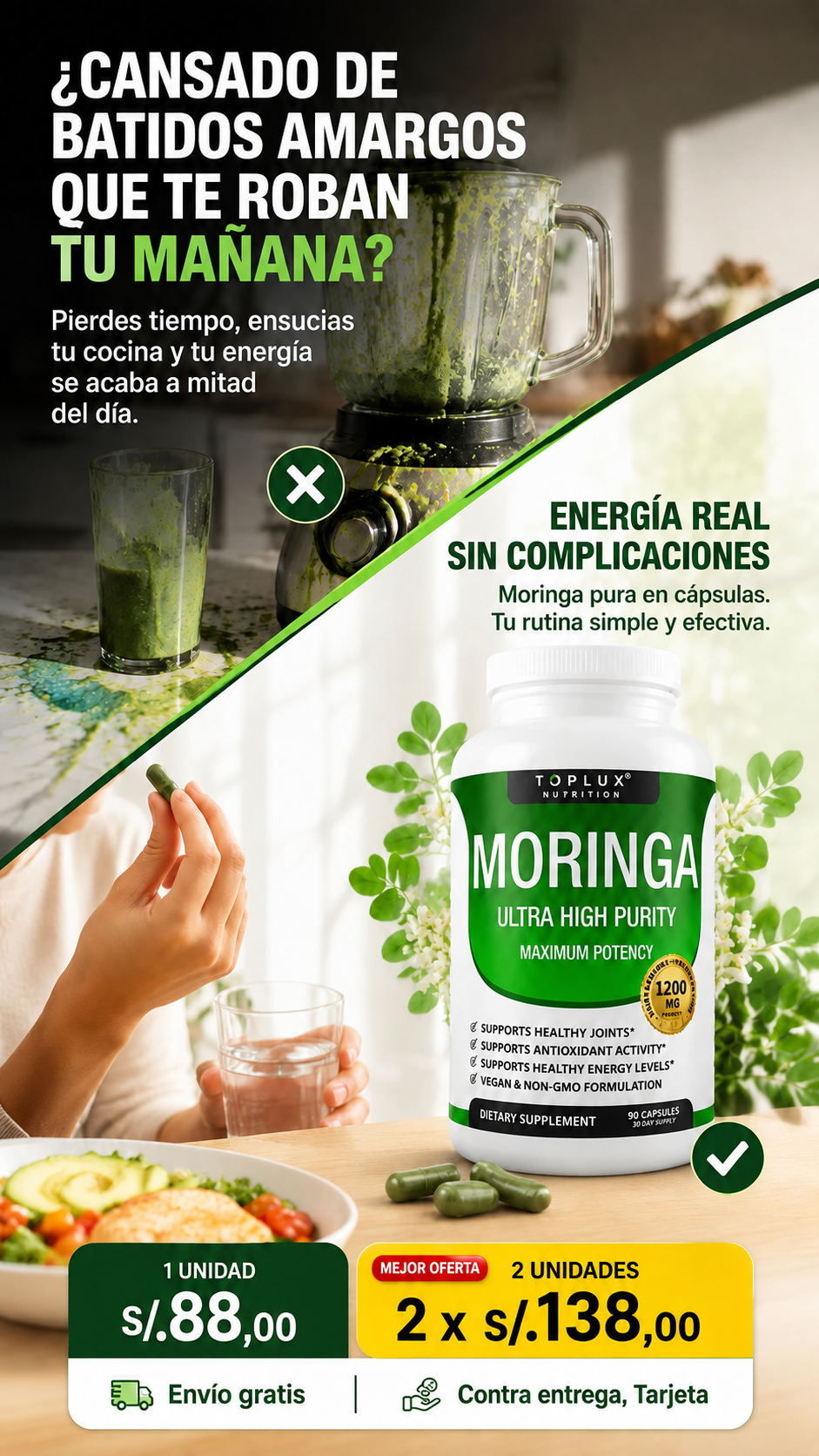 MORINGA -  Ideal para complementar una alimentación saludable.
